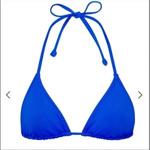 Skims Cobalt Blue String Triangle Bikini Swimsuit Top Sz XL
